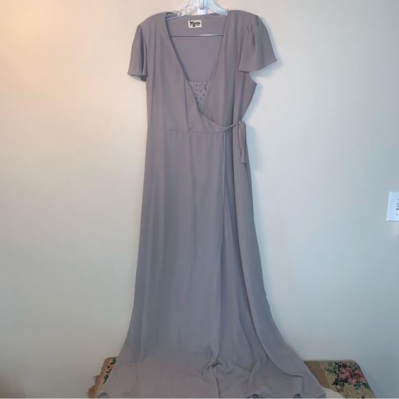 Show Me Your MuMu Noelle Wrap Maxi Dress L - Picture 1 of 10